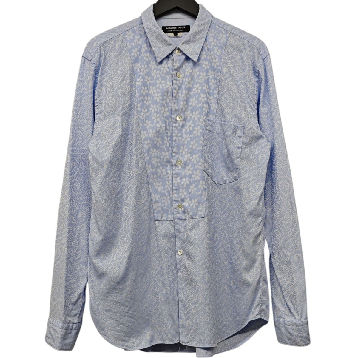 COMME des GARCONS HOMME DEUX 刺しゅう花総柄 切替シャツ DQ-B047 古着・中古-1枚目のアイテム画像