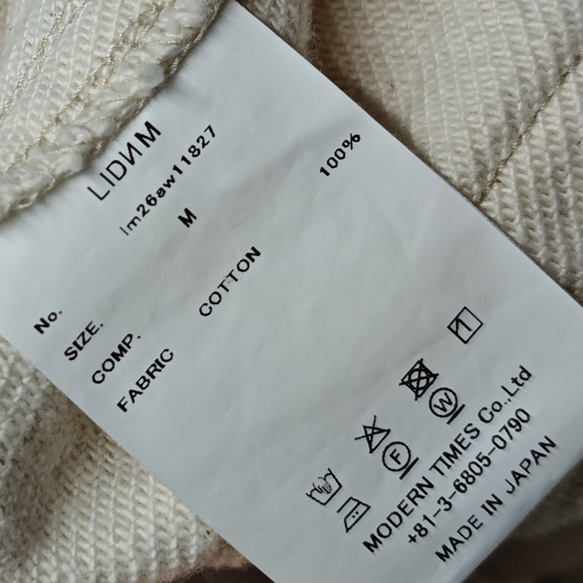 LIDnM 2026AW Low Twist Cotton 5P Pants ワイドパンツ 古着・中古-7枚目のアイテム画像