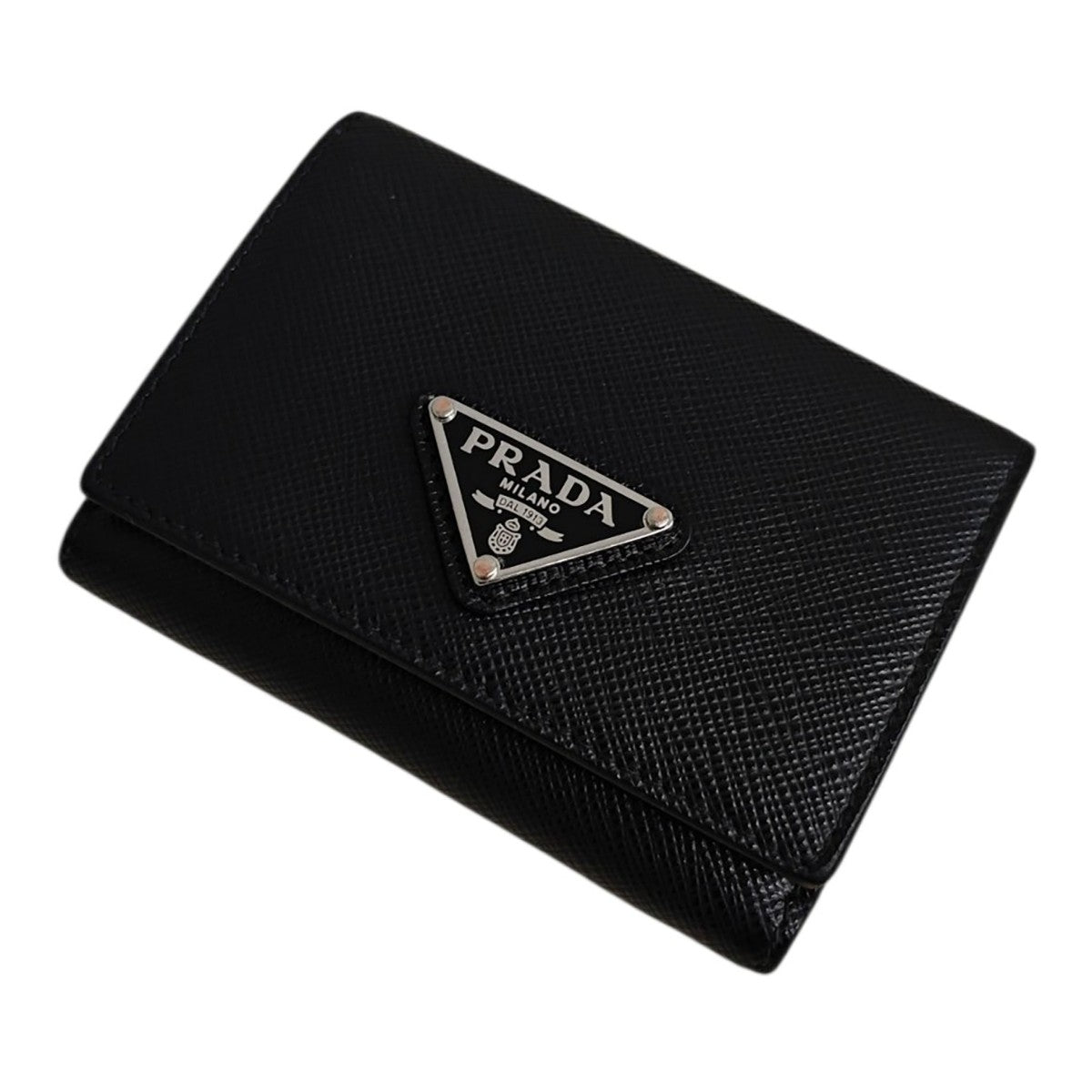 PRADA サフィアーノトライアングル3つ折り財布 2MH042 古着・中古-1枚目のアイテム画像