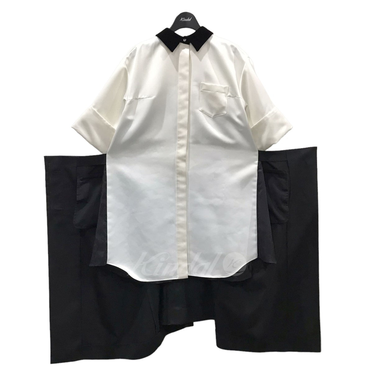 sacai(サカイ) ドッキング半袖ワンピース Suiting Dress ドッキングドレス