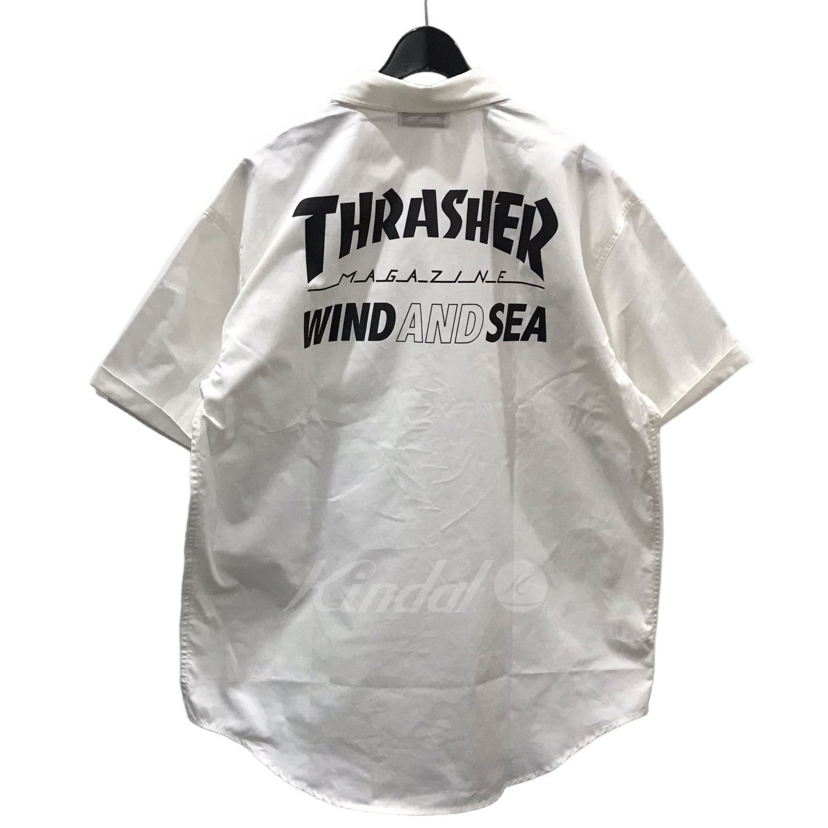 THRASHER×WIND AND SEA(THRASHER×ウィンダンシー スラッシャー) ロゴプリント半袖シャツ  WDS-C-THRS-23-Q4-07
