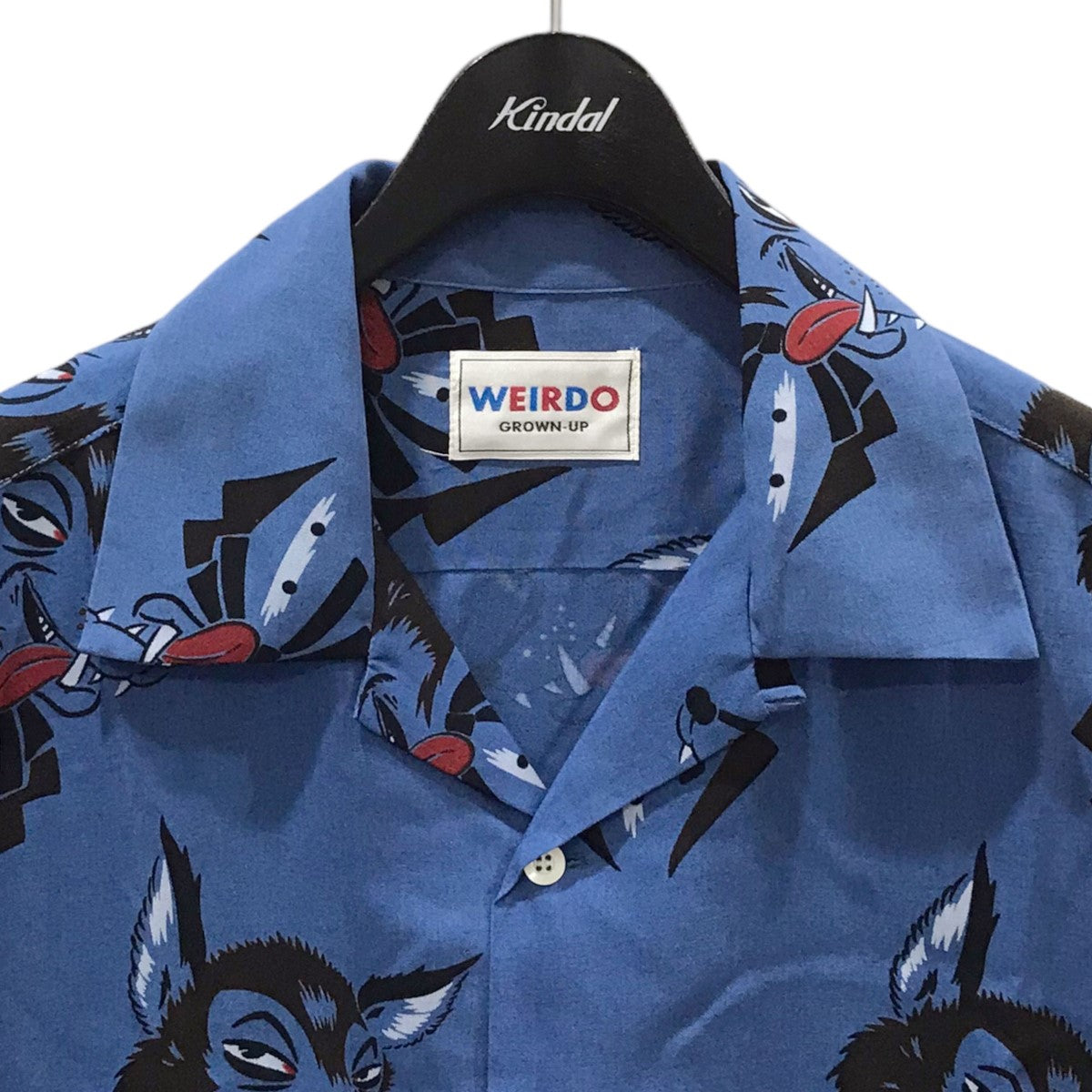 WEIRDO(ウィアード) 23SS ウルフプリントオープンカラー半袖シャツ BIG BAD WOLF - S／S SHIRTS ビッグバッドウルフ  ショートスリーブシャツ WRD-23-SS-14