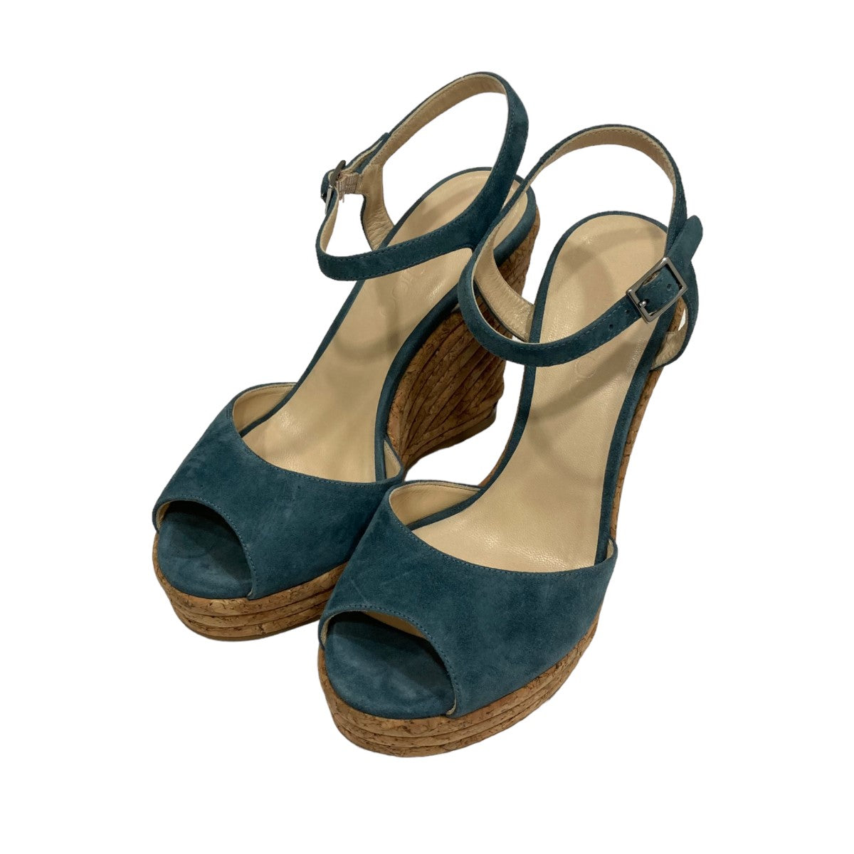 ジミーチュウ　ストラップサンダル　サイズ37 1/2 JIMMY CHOO(ジミーチュウ) ストラップサンダル ブルー サイズ 37
