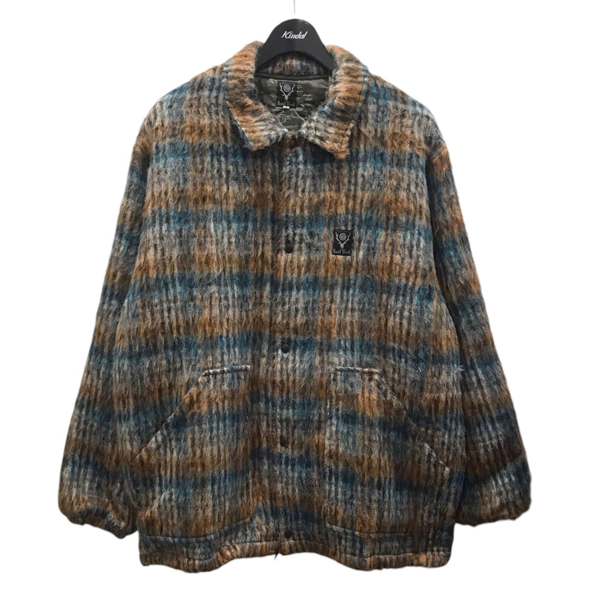 south2 west8(サウス2ウエスト8) チェック柄シャギーコーチジャケット Coach Jacket -A／PE／W／AP Shaggy  Plaid LQ697