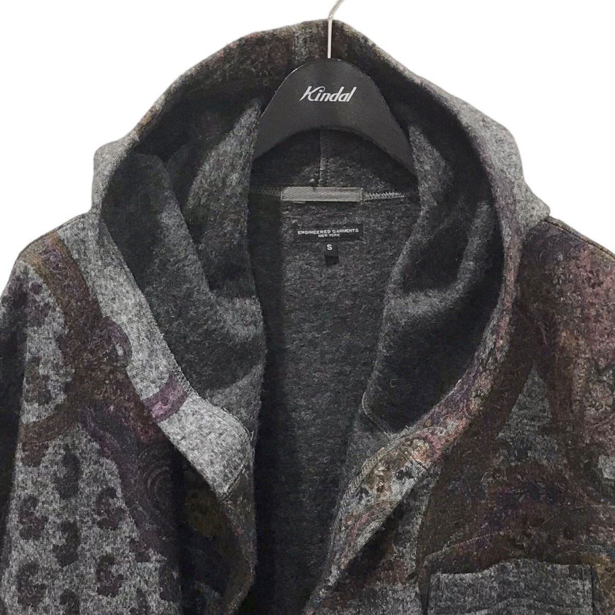 Engineered Garments(エンジニアードガーメンツ) 21AW ペイズリープリントフーデッドニットローブ Knit Robe -Poly  Wool Paisley Print Knit