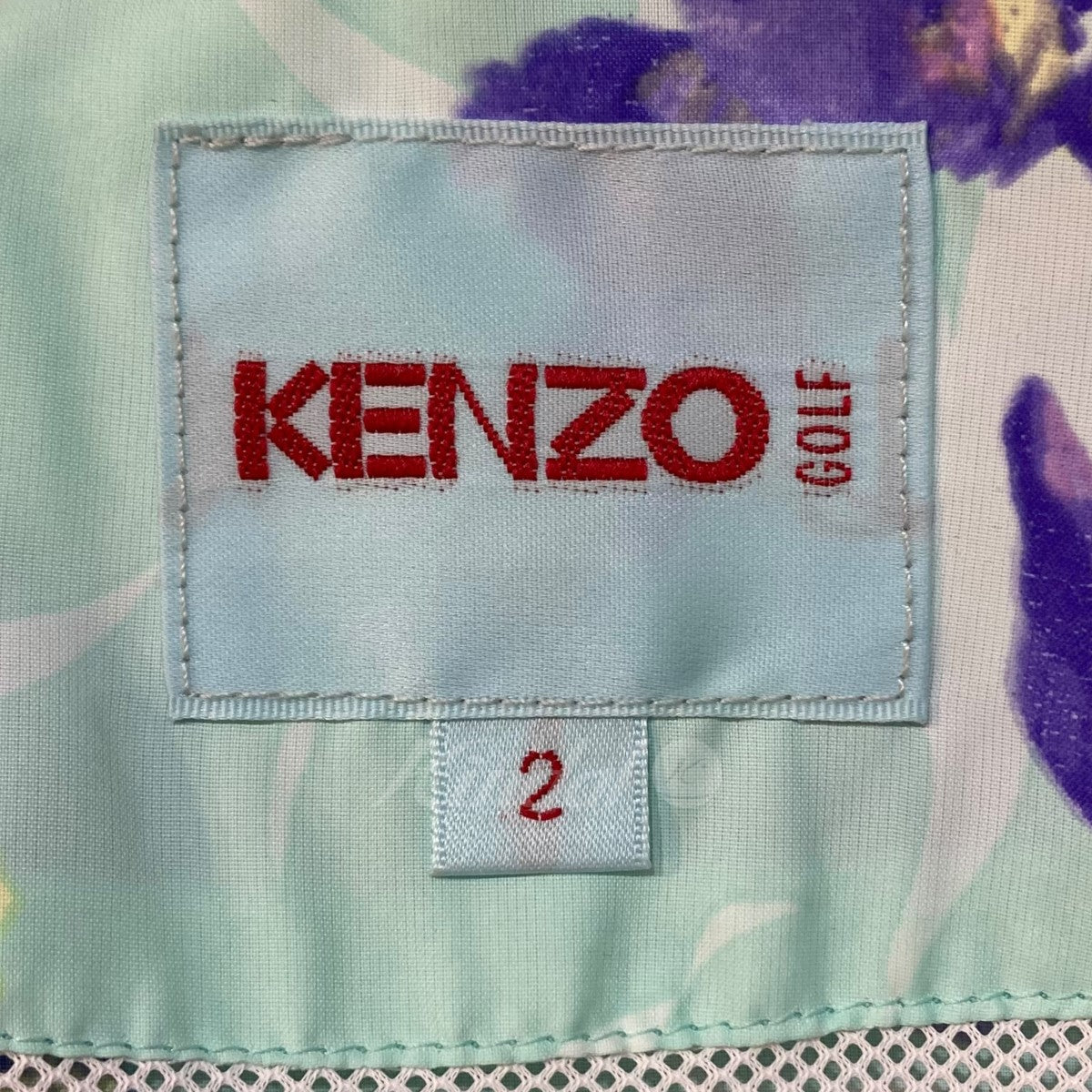 KENZO GOLF(ケンゾーゴルフ) 花柄ナイロンジャケット 536-J-2650 536-J-2650 グリーン×パープル サイズ  2｜【公式】カインドオルオンライン ブランド古着・中古通販【kindal】