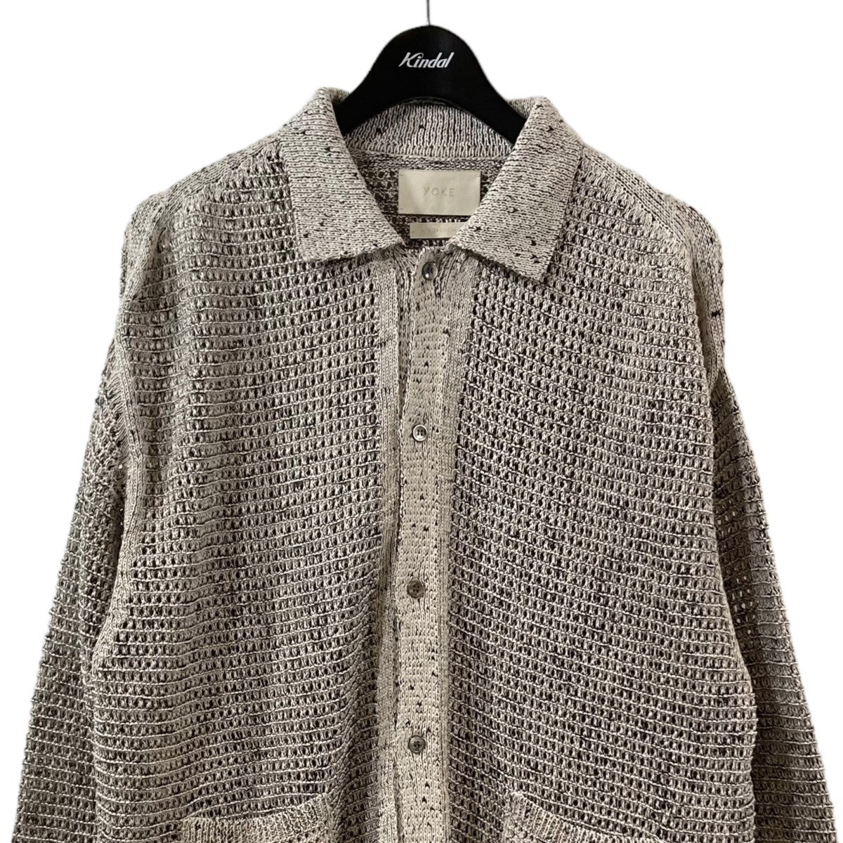 YOKE(ヨーク) 24SS MESH KNITTED BUTTONED CARDIGAN メッシュコットンニットカーディガン YK24SS0676S