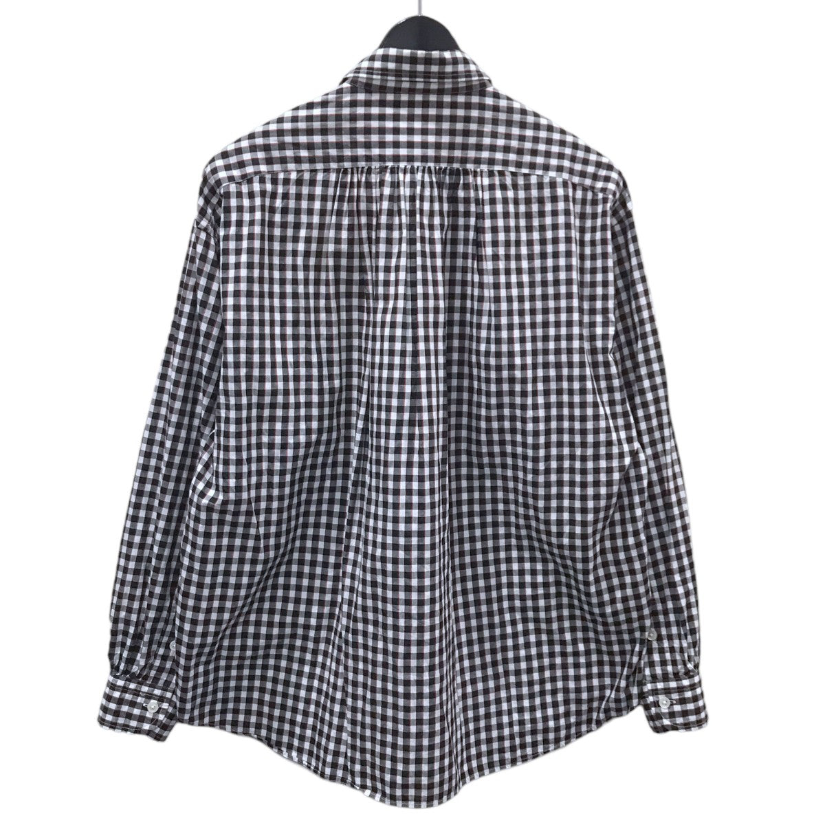 Porter Classic(ポータークラシック) ロールアップトリコロールギンガムチェックシャツ ROLL UP TRICOLOR GINGHAM  CHECK SHIRT ブラック・ホワイト・レッド サイズ S｜【公式】カインドオルオンライン ブランド古着・中古通販【kindal】