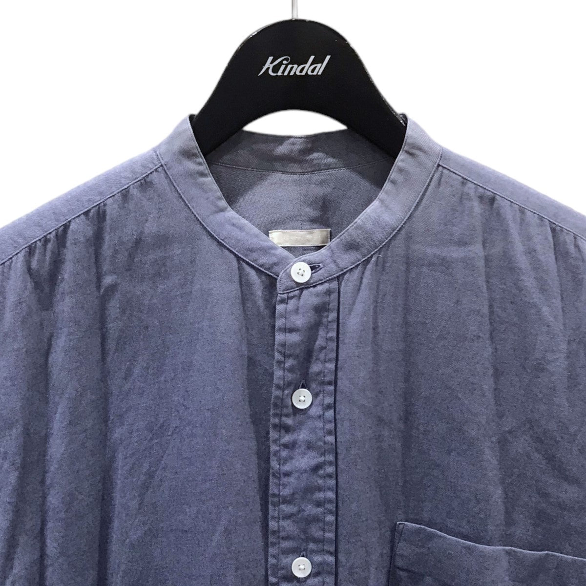 17AW コットンネルバンドカラーシャツ L03-02004