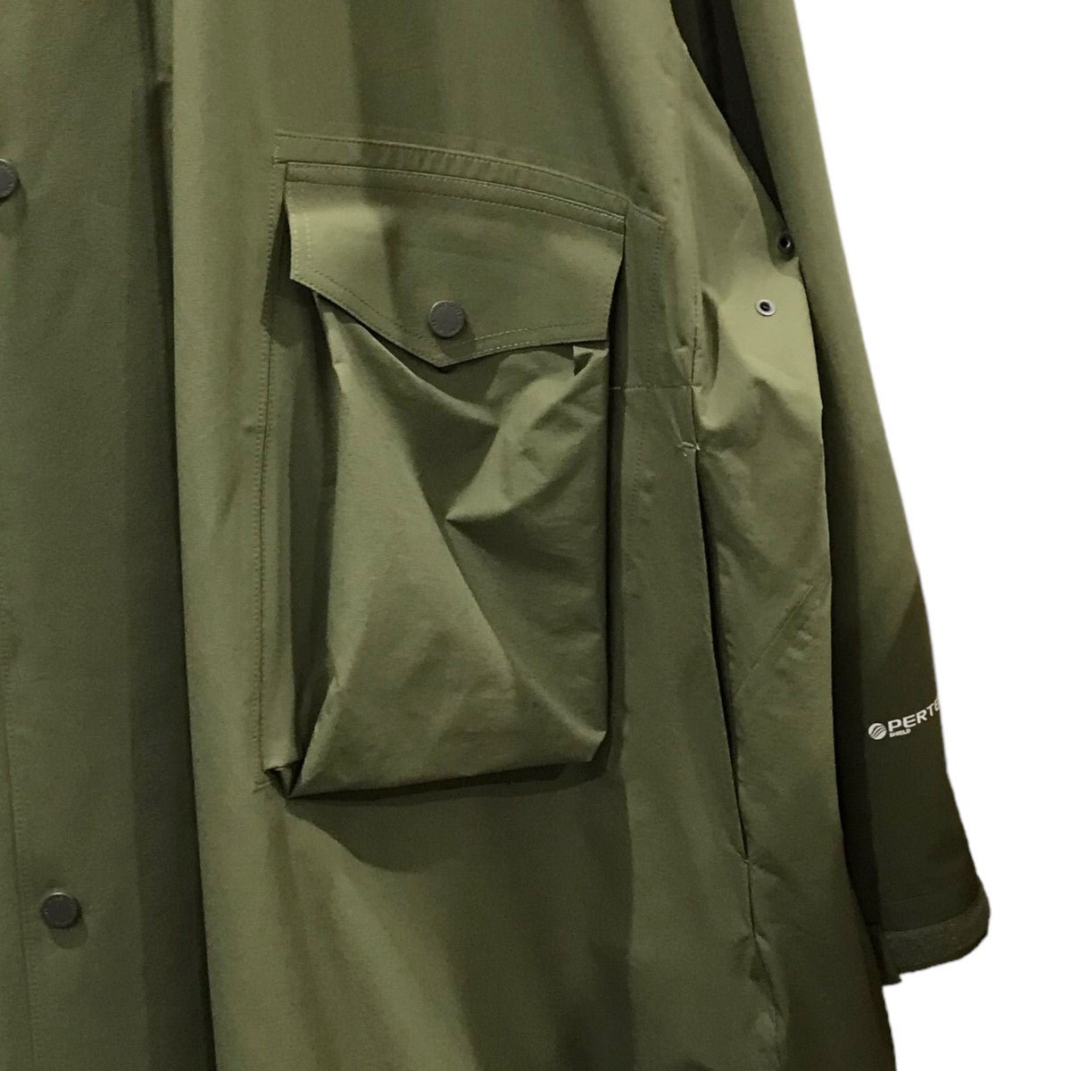 HYKE(ハイク) 21SS ナイロンロングコート PERTEX MILITARY COAT パーテックス ミリタリーコート 211-17290