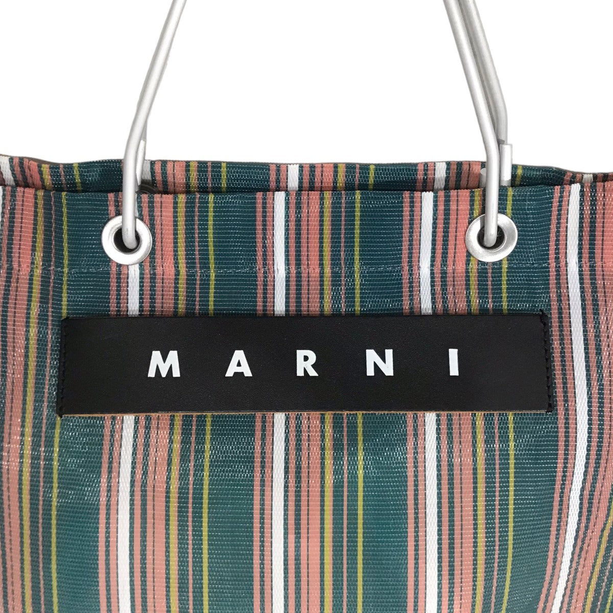 MARNI(マルニ) トートバッグ Flower Cafe Stripe Bag フラワーカフェ ストライプバッグ  グリーン・ピンク他｜【公式】カインドオルオンライン ブランド古着・中古通販【kindal】