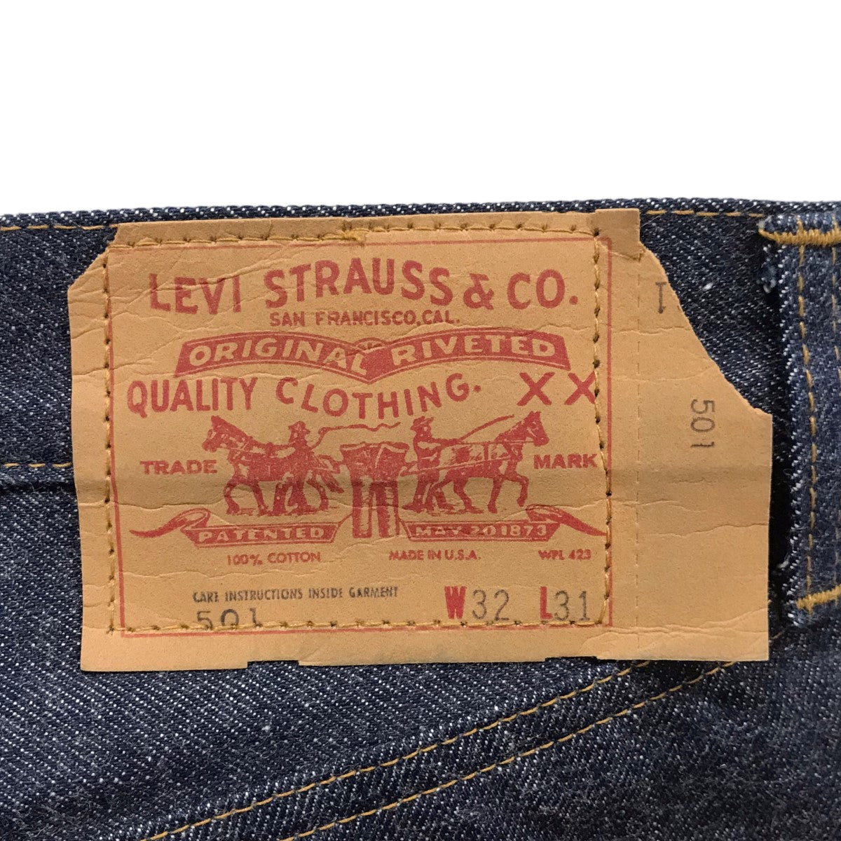 LEVI'S(リーバイス) デニムパンツ 501 66前期 スモールe ボタン裏6 インディゴ サイズ W32 L31｜【公式】カインドオルオンライン  ブランド古着・中古通販【kindal】