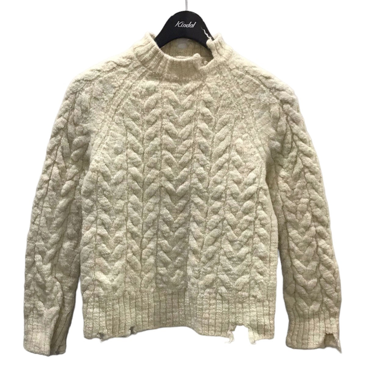 RhodolirioN(ロドリリオン) 22AW ダメージ加工ニットセーター Damaged Fisherman Sweater ダメージ フィッシャーマンセーター LN892 LN892 アイボリー サイズ フリーサイズ｜【公式】カインドオルオンライン  ブランド古着・中古通販【kindal】