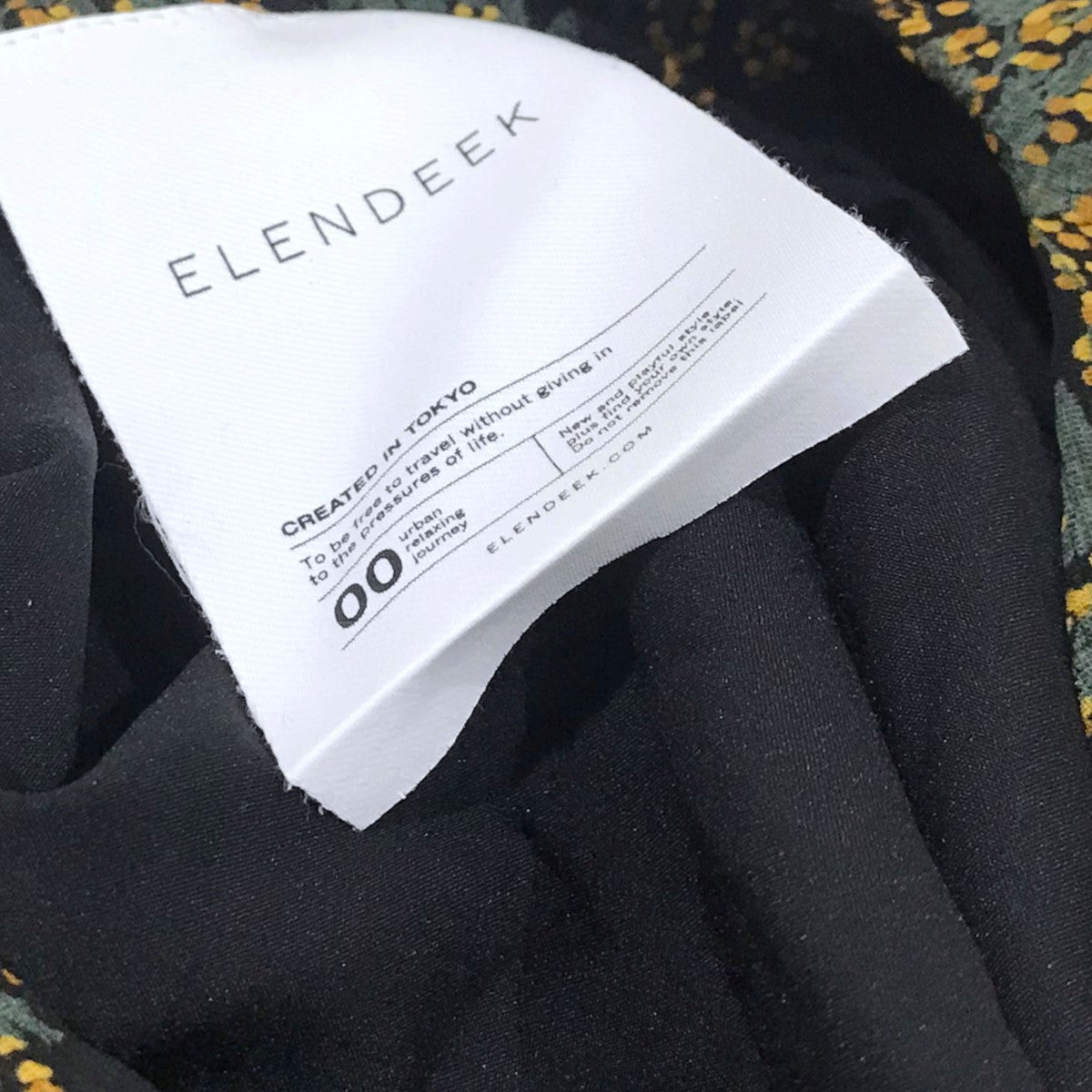 ELENDEEK(エレンディーク) 総柄ロングワンピース 511920301601 511920301601 ブラック・イエロー・グリーン サイズ  01｜【公式】カインドオルオンライン ブランド古着・中古通販【kindal】