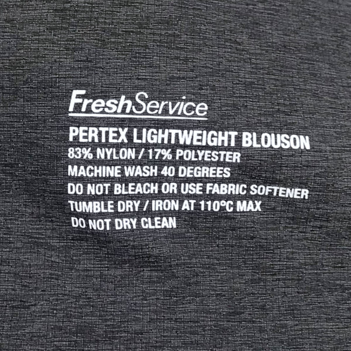 FreshService(フレッシュサービス) 24SS トラックジャケット PERTEX LIGHTWEIGHT BLOUSON パーテックス  ライトウェイトブルゾン FSC241-30138 FSC241-30138 グレー サイズ L｜【公式】カインドオルオンライン  ブランド古着・中古通販【kindal】