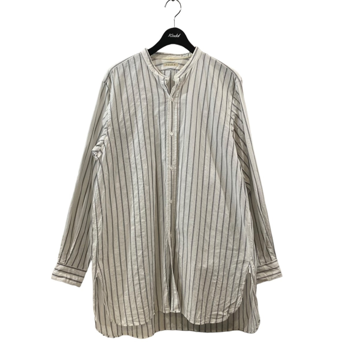 HEUGN(ユーゲン) ストライプ長袖シャツSHIRT 020 SHIRT 020 ホワイト×グレー サイズ 3｜【公式】カインドオルオンライン  ブランド古着・中古通販【kindal】