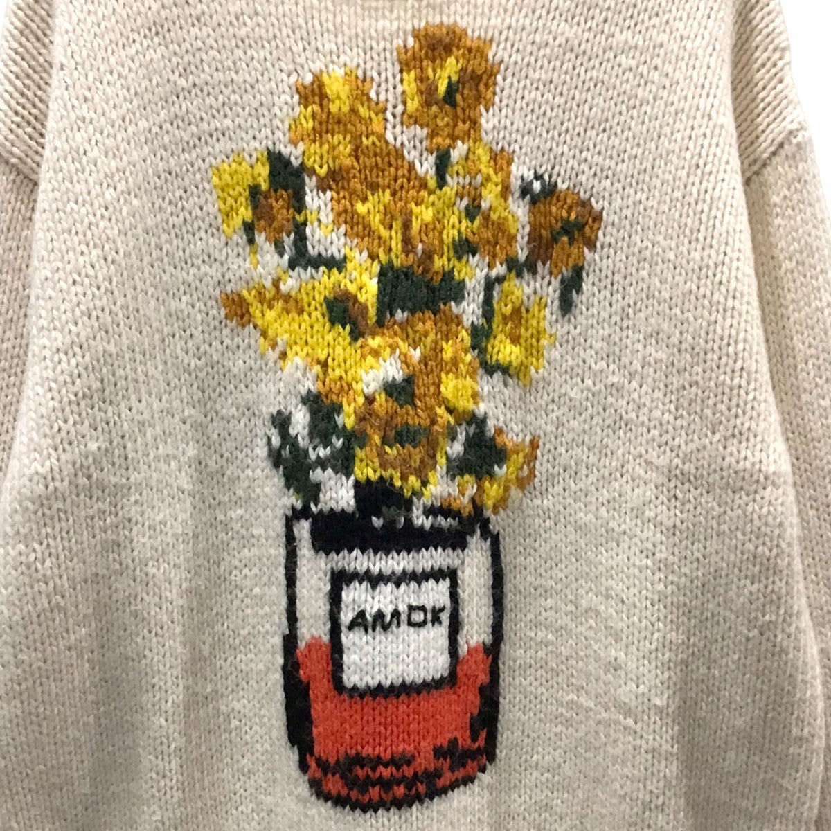 amok×rroomm(アモク×ルーム) サンフラワーニットセーター SUNFLOWER KNIT 22FWRR01