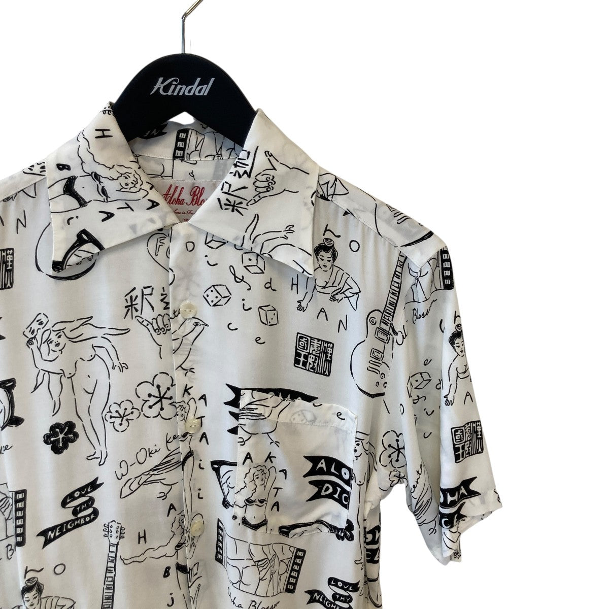 Aloha Blossom アロハシャツ　40 Aloha Blossom アロハブロッサム PALM TREE アロハシャツ 40