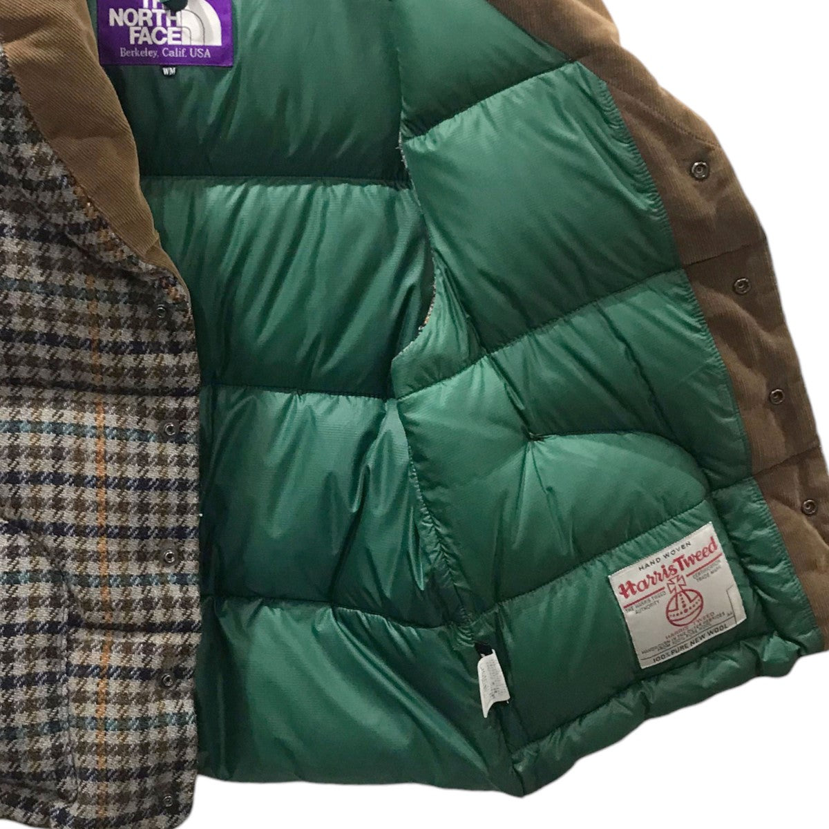 HARRIS TWEED×THE NORTHFACE PURPLELABEL(ハリスツイード×ザノースフェイスパープルレーベル)  チェック柄ウールダウンベスト NDW2284N