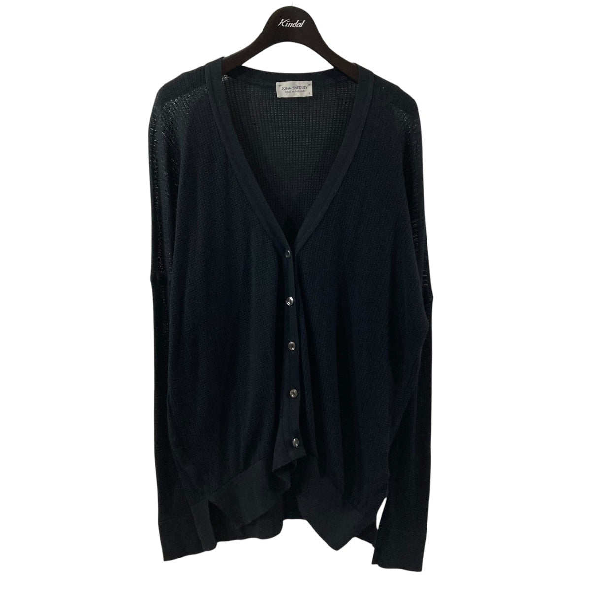 JOHN SMEDLEY カーディガン ウール ブラック Lサイズ JOHN SMEDLEY ジョンスメドレー ニットカーディガン BARRATT
