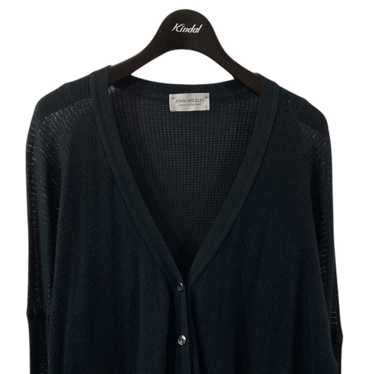 【美品】JOHN SMEDLEY カーディガン ブラック 黒 JOHN SMEDLEY - JOHN SMEDLEY ジョンスメドレー カーディガン S