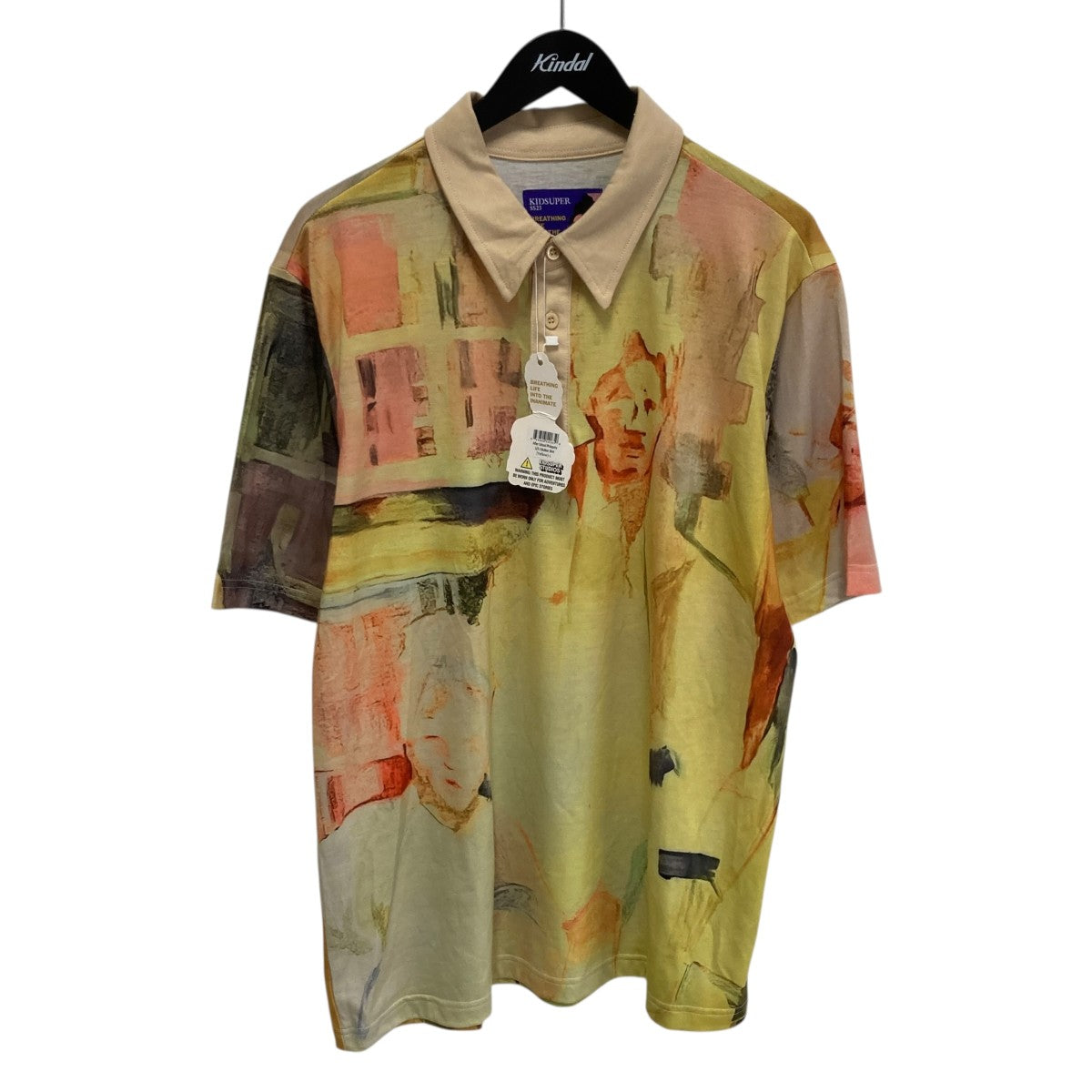 KIDSUPER STUDIOS After School Philopshy s／s 3 Button Shirtポロシャツ 古着・中古-1枚目のアイテム画像