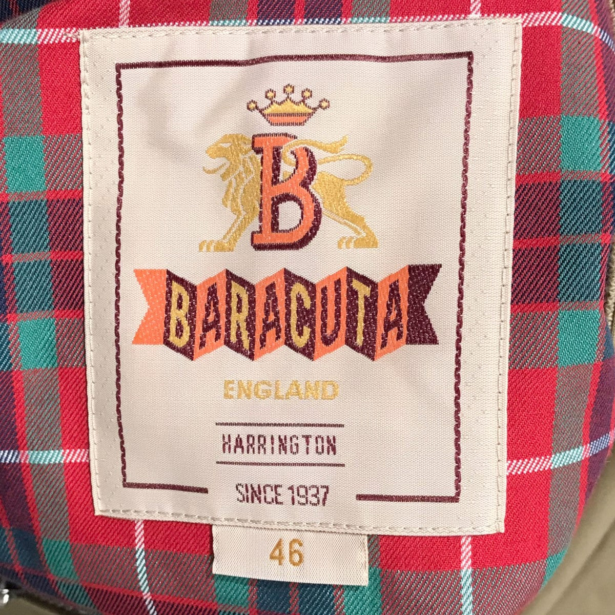 BARACUTA ジップアップジャケット G9 BARACUTA CLOTH ジーナイン バラクータ クロス BRCPS0001N 古着・中古-6枚目のアイテム画像