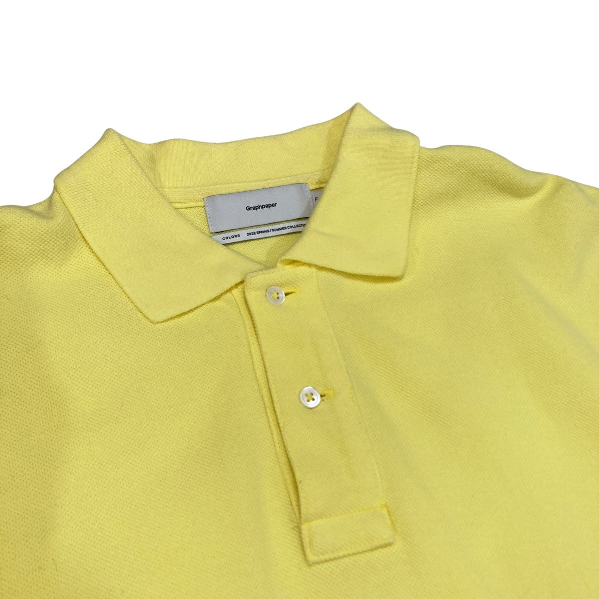 PGG◾️半袖ポロシャツ◾️ イエロー Graphpaper(グラフペーパー) Cotton Pique Jersey S／S POLO半袖