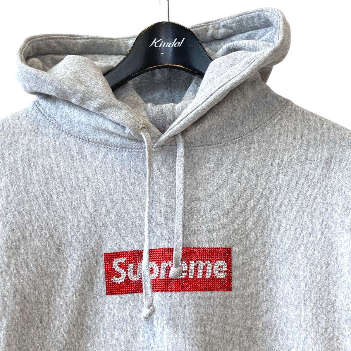 19SSswarovski box logo hooded sweatshirtフーデットスウェットパーカー