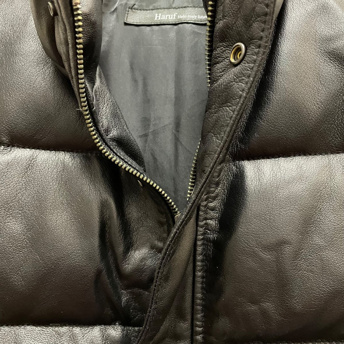 レザーダウンベストダウンベスト