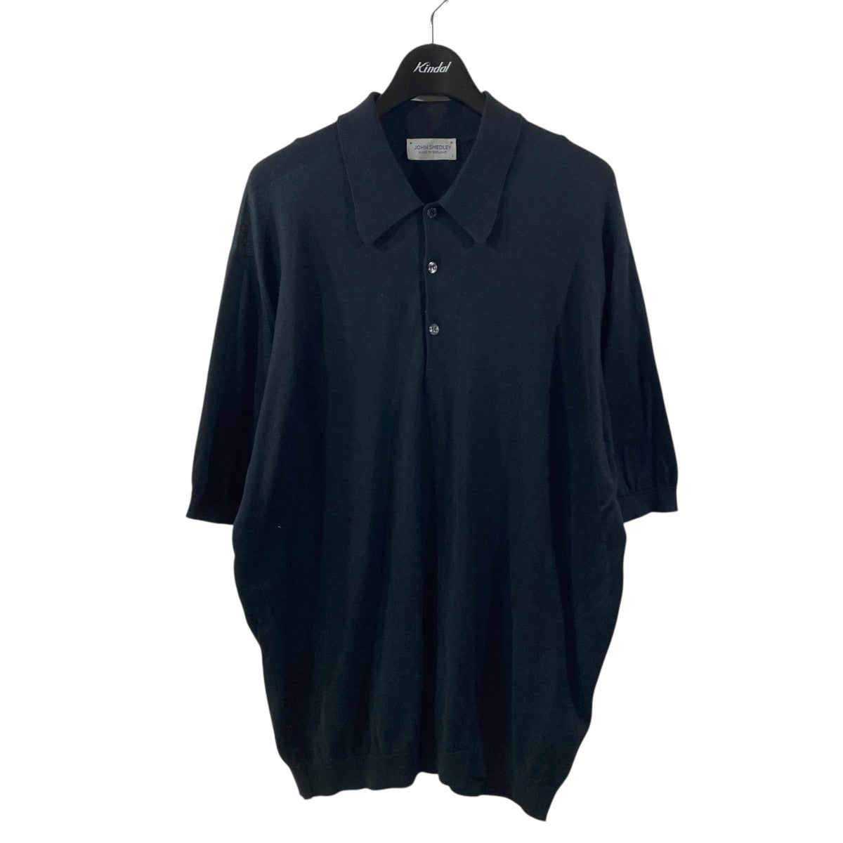 芸能人愛用アイテム特集 JOHN SMEDLEY(ジョンスメドレー) ブラック ニットポロシャツ トップス
