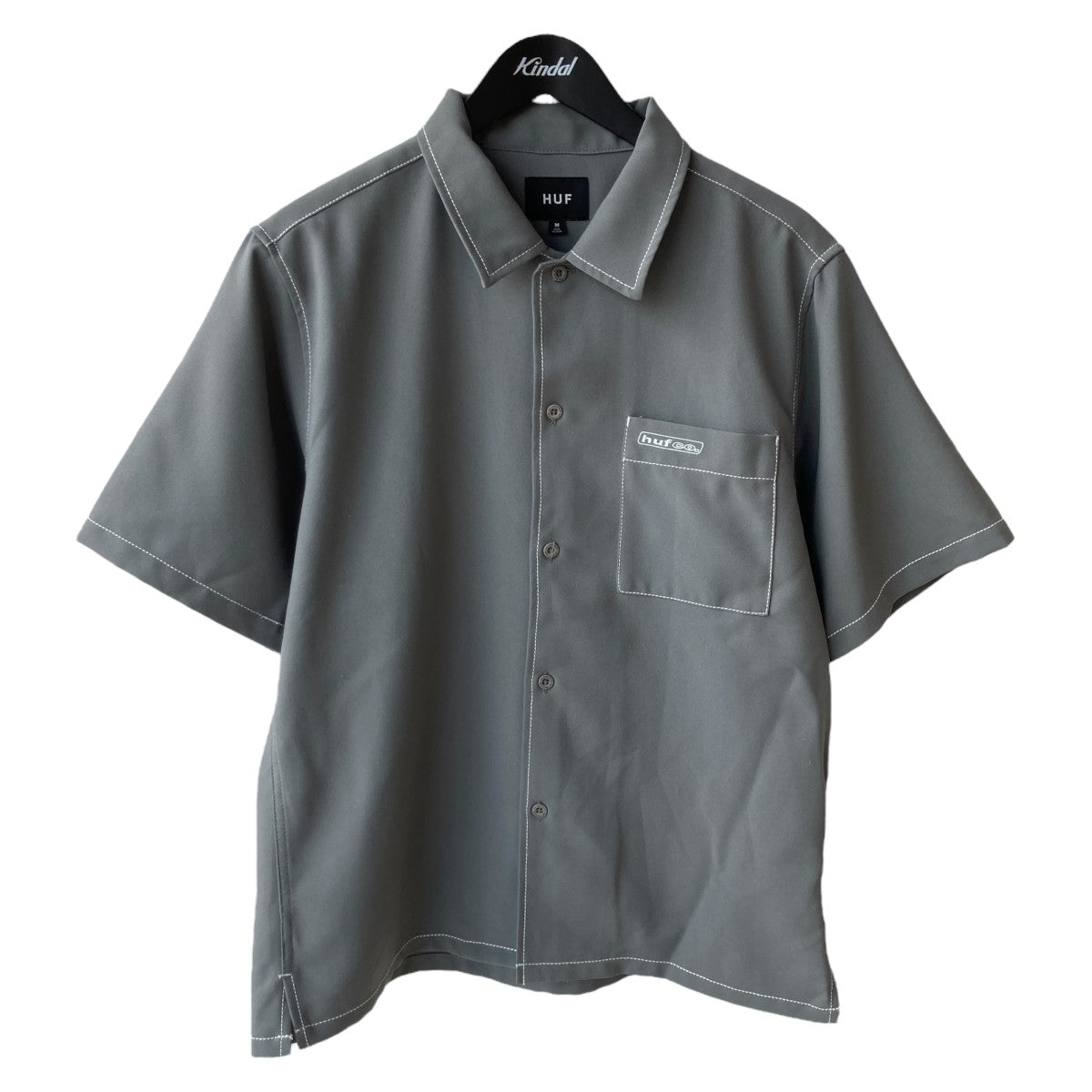 HUF(ハフ) LOWER BACK PROBLEMS SHIRT半袖シャツ グレー サイズ