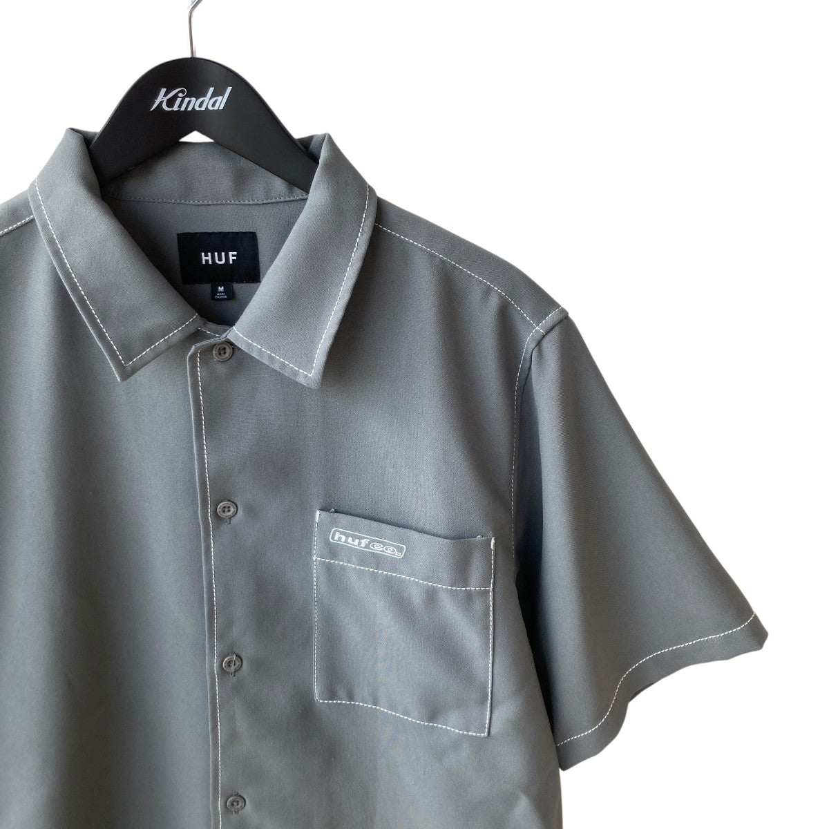 HUF(ハフ) LOWER BACK PROBLEMS SHIRT半袖シャツ グレー サイズ