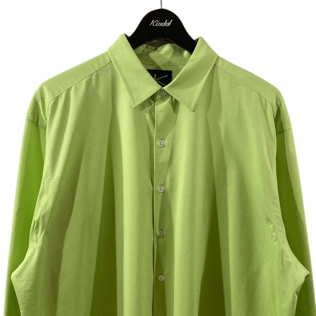 【KANEMASA PHIL.】長袖シャツ　ライム　Lサイズ KANEMASA PHIL．(カネマサフィル) ROYAL OX DRESS JERSEY SHIRT