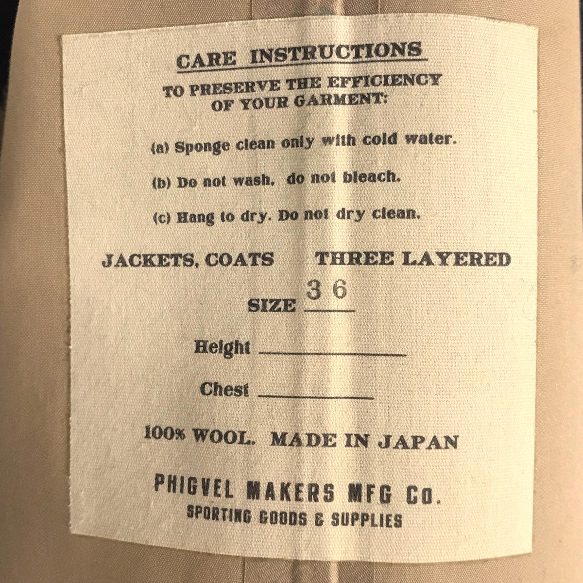 PHIGVEL MAKERS(フィグベル) ステンカラーコート SUTIEN COLLAR