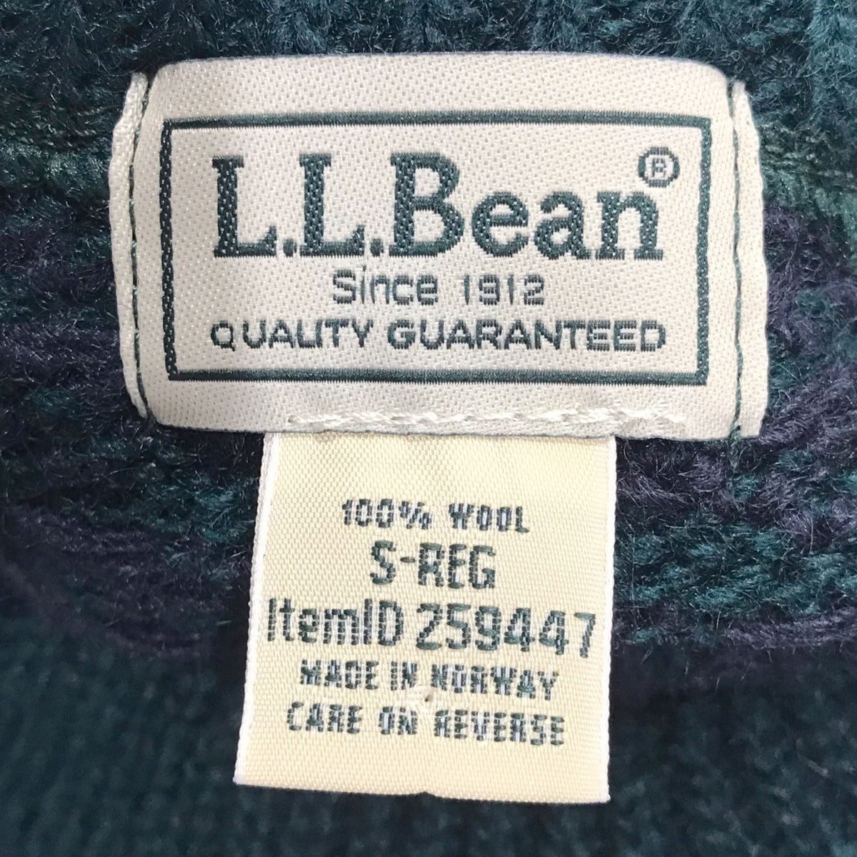 エルエルビーンのニットセーター NORWEGIAN SWEATER CREW NECK BIRDSEYE ノルウェージャンセーター クルーネック バーズアイ 259447です。 L．L．Bean 古着・中古 トップス アイテム