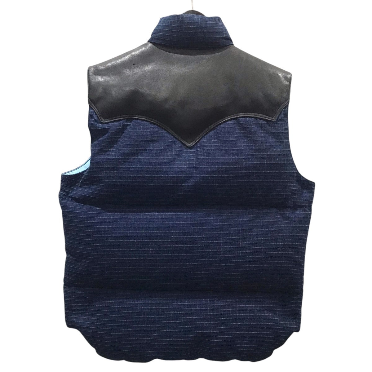 インディゴコットンリップストップ ダウンベスト INDIGO RIP STOP DOWN VEST 290-182-13