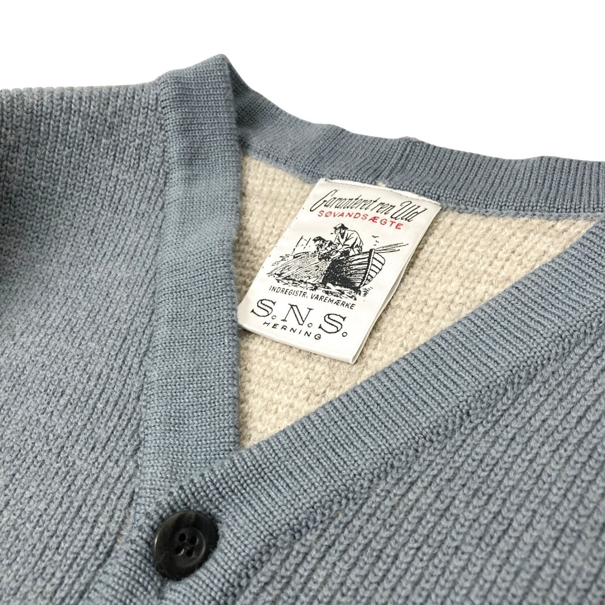 S．N．S． HERNING Vネックカーディガン 古着・中古-3枚目のアイテム画像