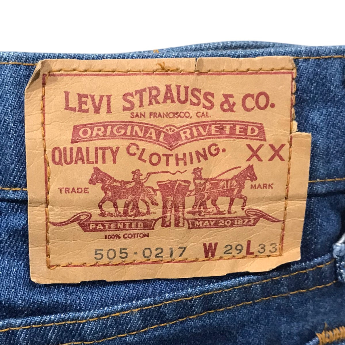 80s デニムパンツ 香港製 505-0217