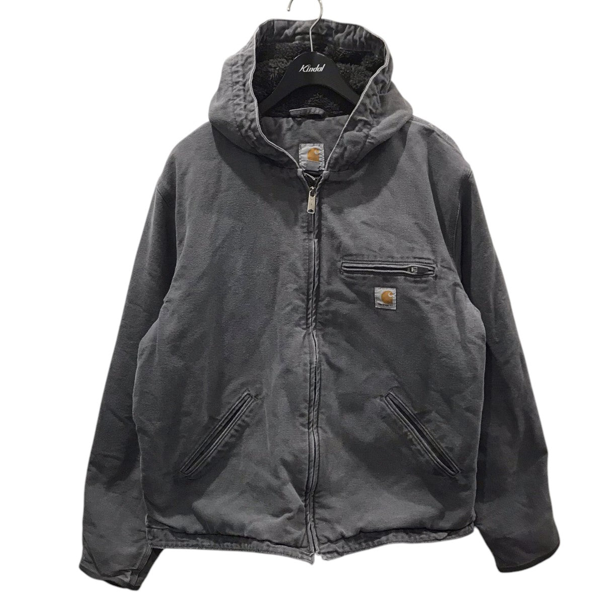 加工ジップアップフーデッドジャケット WASHED DUCK SHERPA-LINED JACKET ウォッシュド ダック シェルパラインジャケット 104392