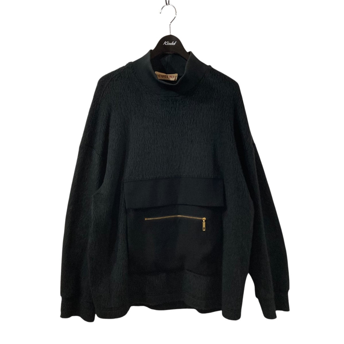 CULLNI(クルニ) 25SS【Bi Color Collarless Mesh Knit Jacket