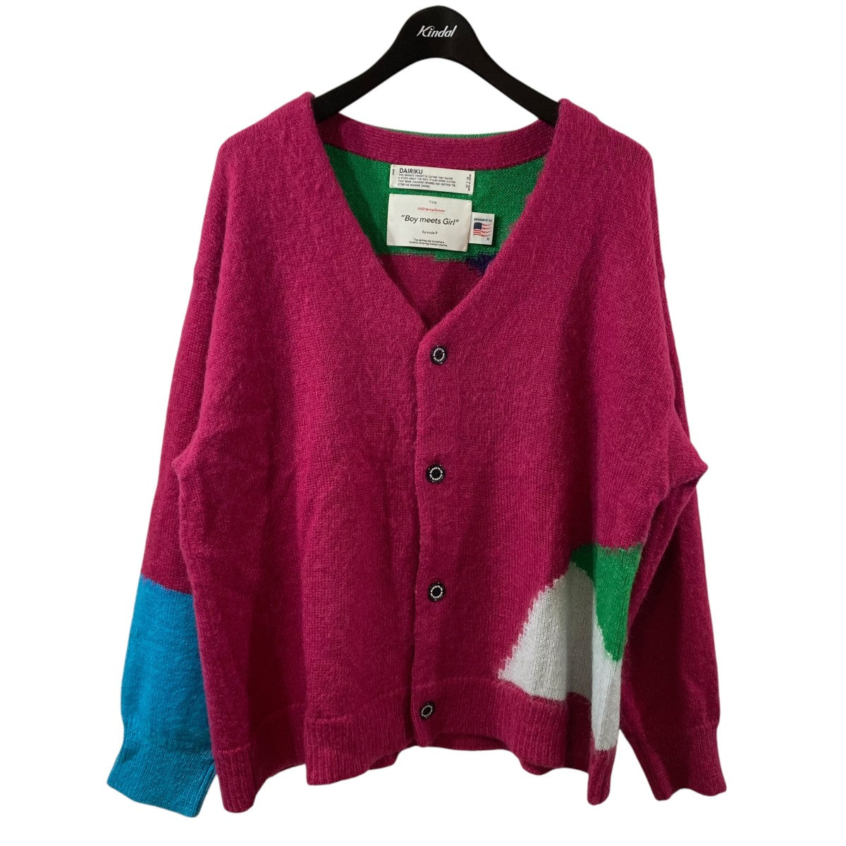 DAIRIKU 別注モヘアカーディガン DAIRIKU ダイリク モヘア ニット（Argyle Mohair Knit Cardigan