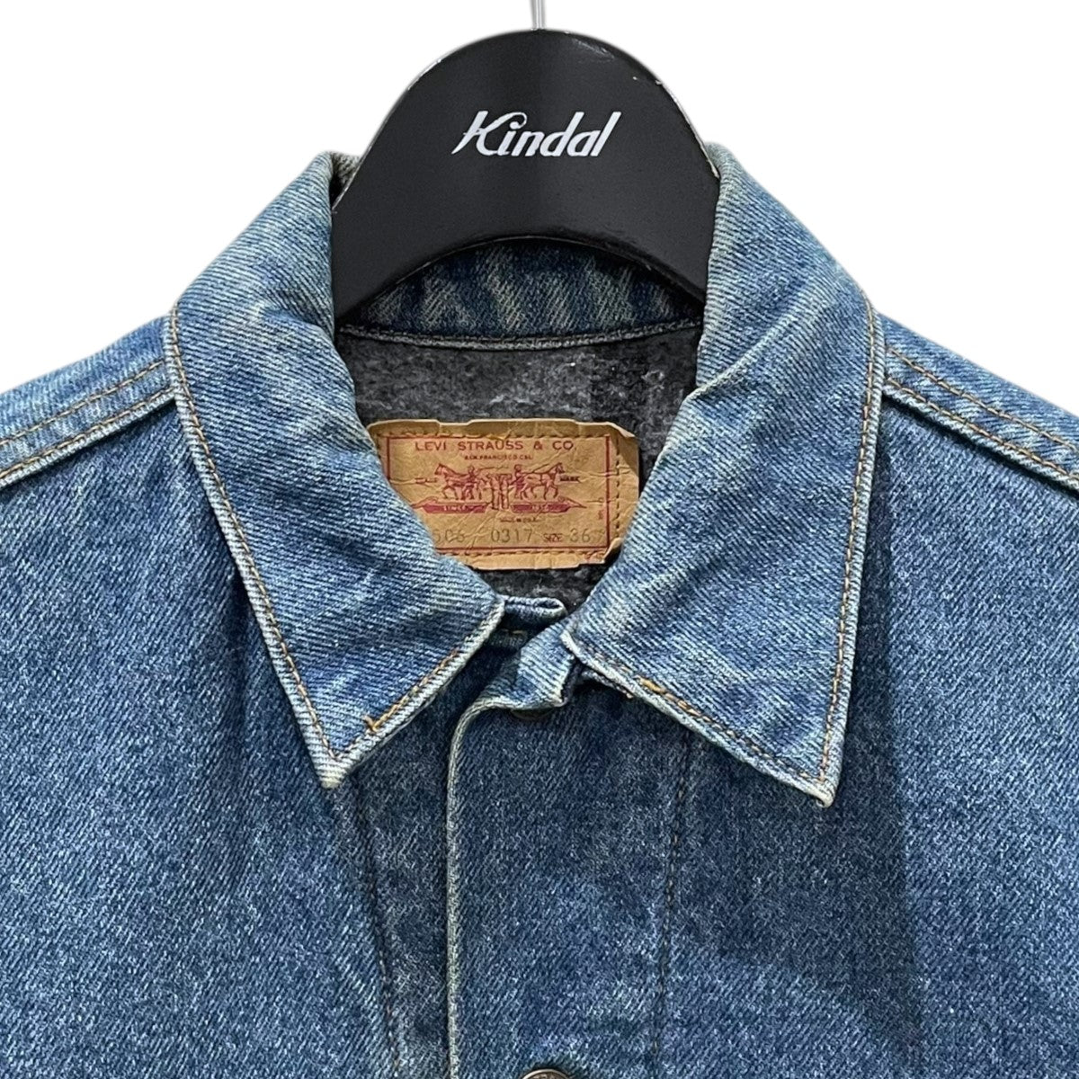 levis(リーバイス) デニムジャケット 裏地ブランケット 米国製 ボタン
