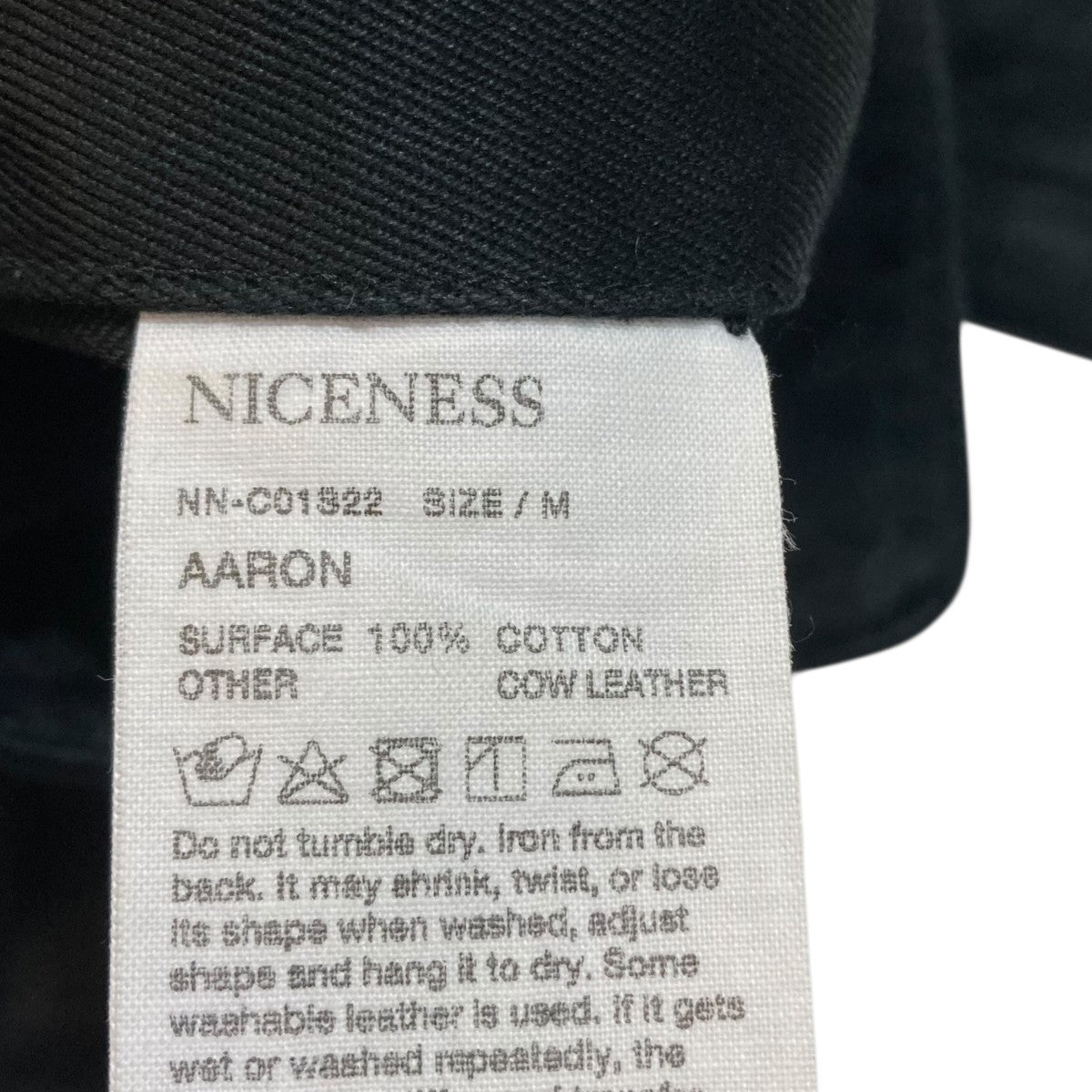 NICENESS ナイスネス　COVEY カバーオール　ブラック NICENESS ナイスネス COVEY カバーオール ブラック NICENESS