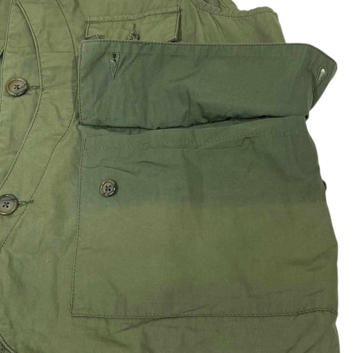 Engineered Garments Field Vest - Coated Cotton Cloth #Olive