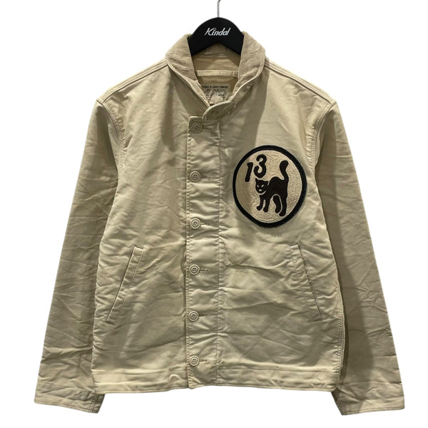 RRL(ダブルアールエル) ヴィンテージ加工て刺繍コットンデッキ