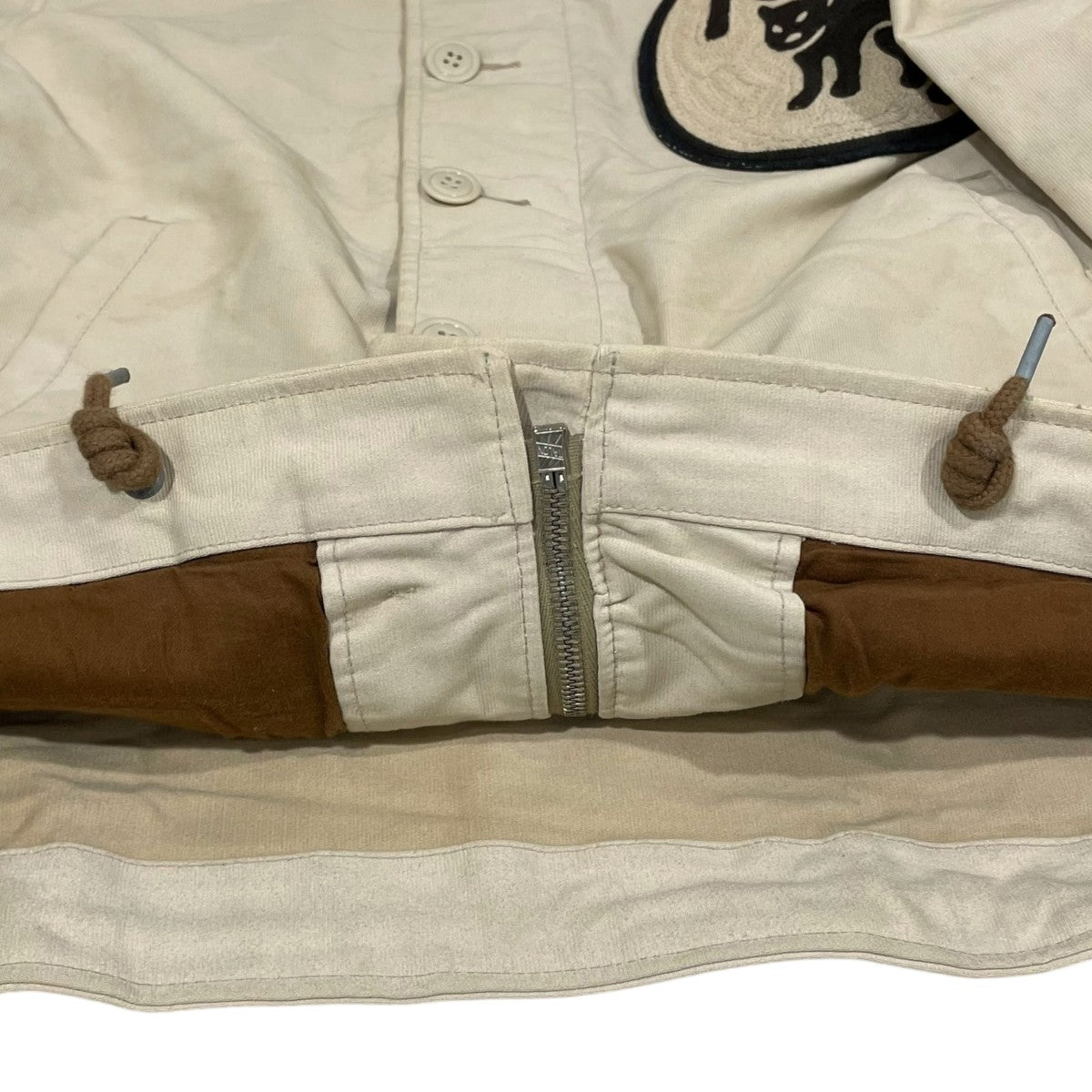 RRL(ダブルアールエル) ヴィンテージ加工て刺繍コットンデッキ