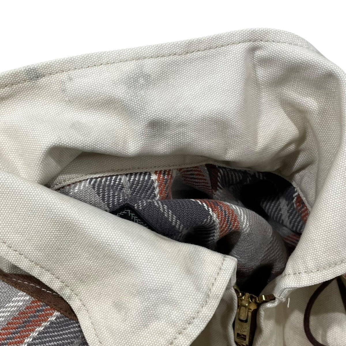 加工ジップアップフーデッドジャケット Sportsman Coat Hard Twisted Oxford Print スポーツマンコート ハードツイストオックスフォード 38-19-0104-791