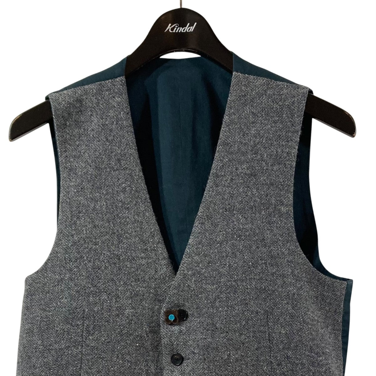 LARDINI(ラルディーニ) ジレ グレー×ダークグリーン サイズ 48 LARDINI(ラルディーニ) ジレ グレー×ダークグリーン サイズ 48