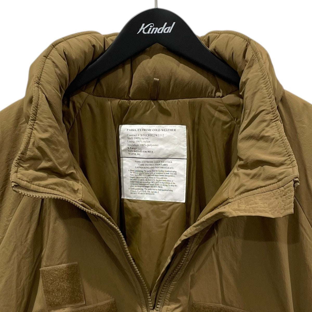 ジップアップ中綿ジャケット 米軍 ECWCS GEN III LEVEL7 PRIMALOFT ジャケット PERTEX UNLIMITED WP1008